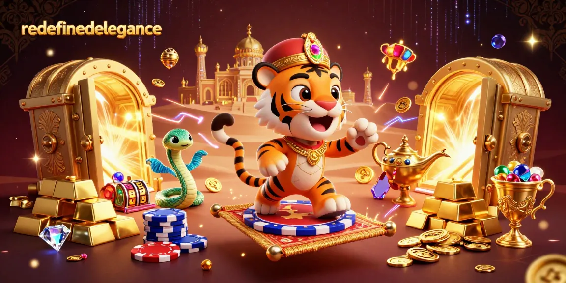 Experience winning at redefinedelegance with vibrant slot games and golden treasures in this captivating casino scene.