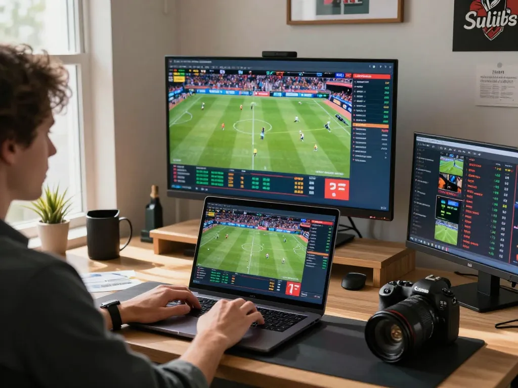 Engaging online sports betting session on lu88. com with live match highlights and fluctuating odds.