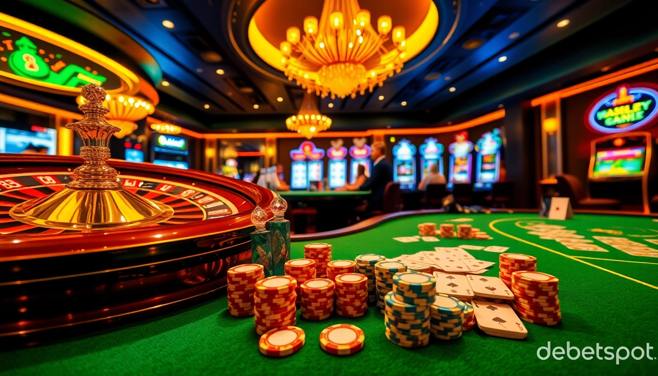 Experience the thrill of winning at https://debet.spot/ with vibrant casino tables and lively players.