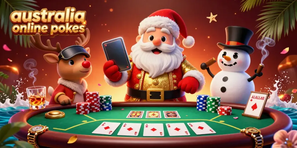 Experience the thrill of australia online pokies with Santa and friends at a vibrant casino scene.