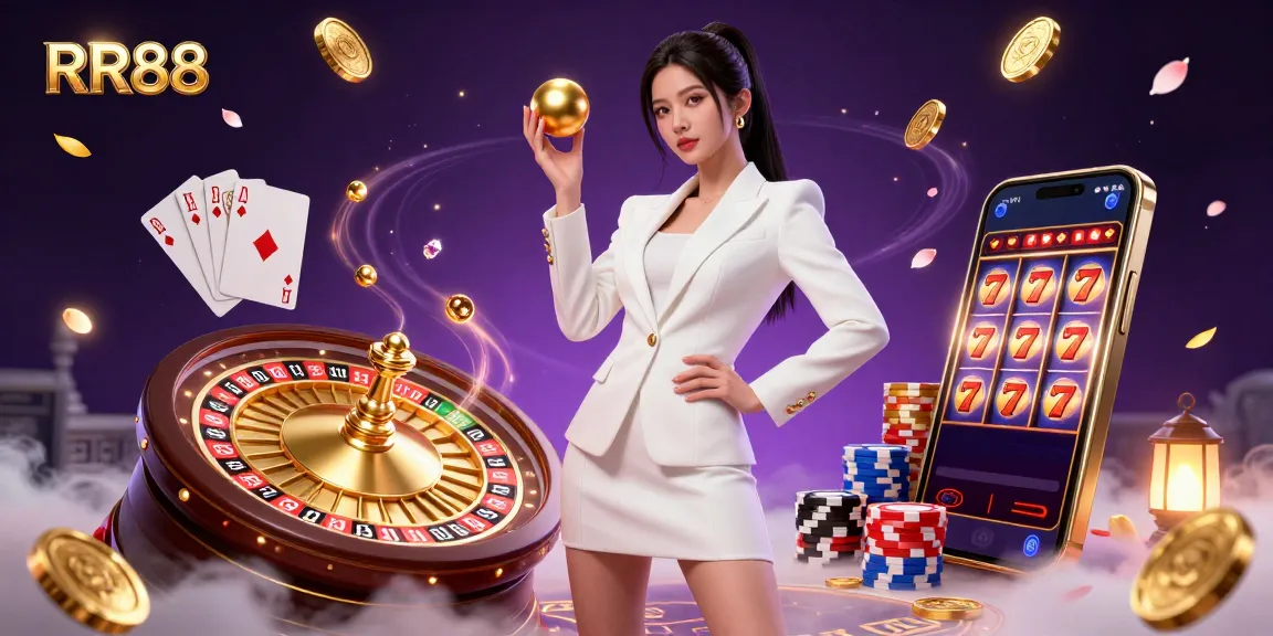 Experience vibrant casino excitement with RR88's glamorous roulette and dynamic gaming elements.