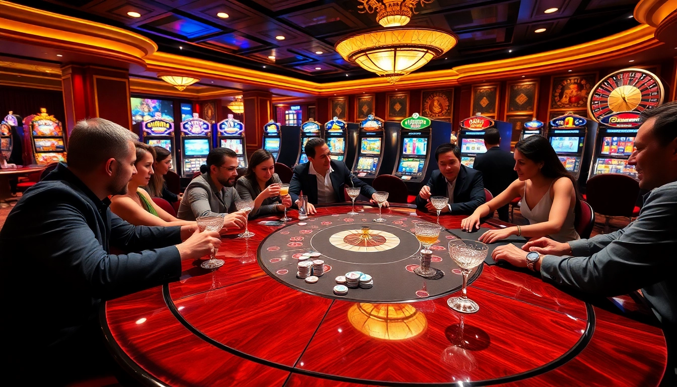 Experience the thrill of poker at OK8386, featuring poker chips and elegant gaming tables.