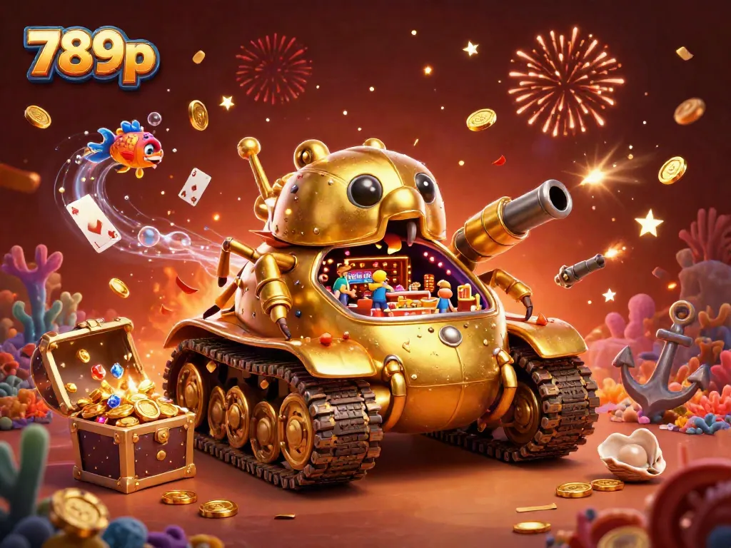 Experience the lively 789p casino scene inside a golden beetle tank, full of treasures and excitement.