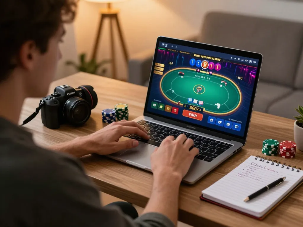Player enjoying online poker on SC88 app, focused on strategies and fun gameplay.