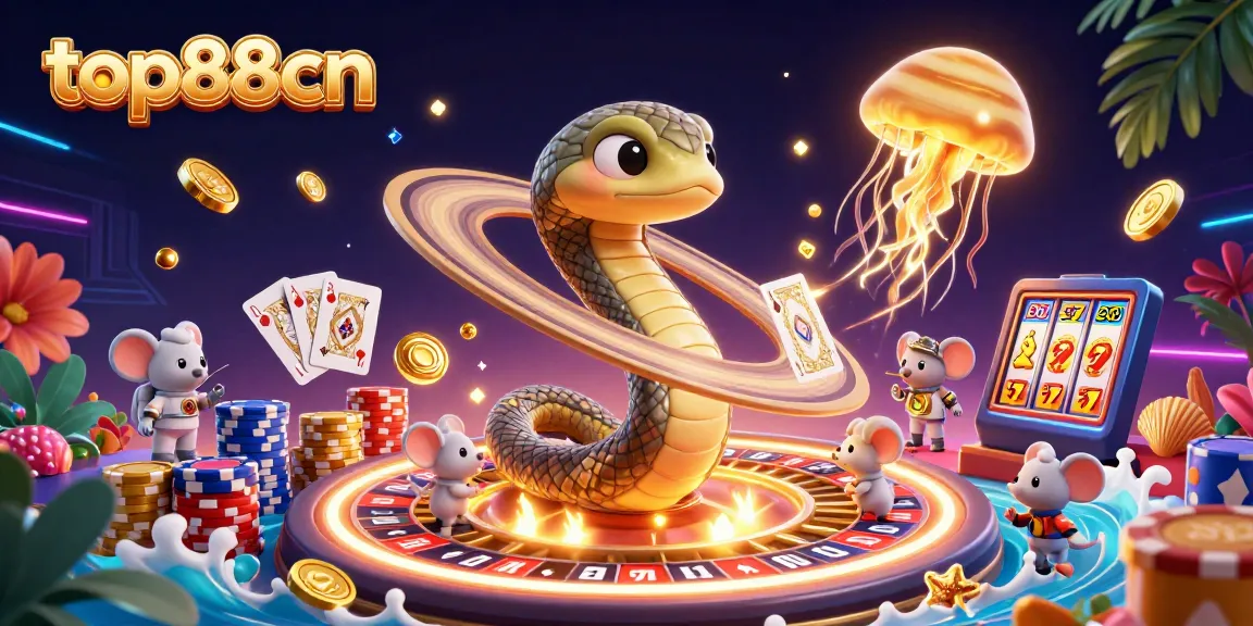 Experience top88cn with an engaging online casino scene featuring vibrant characters, betting elements, and rich visuals.