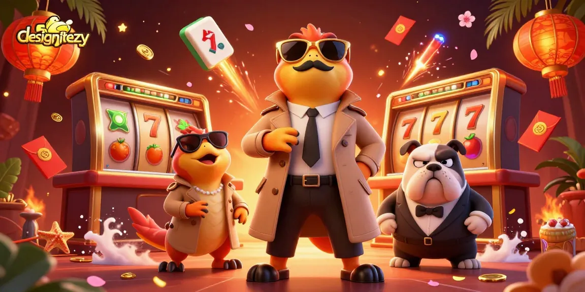 Experience exciting slots at designitezy with playful raptors in a vibrant casino atmosphere.