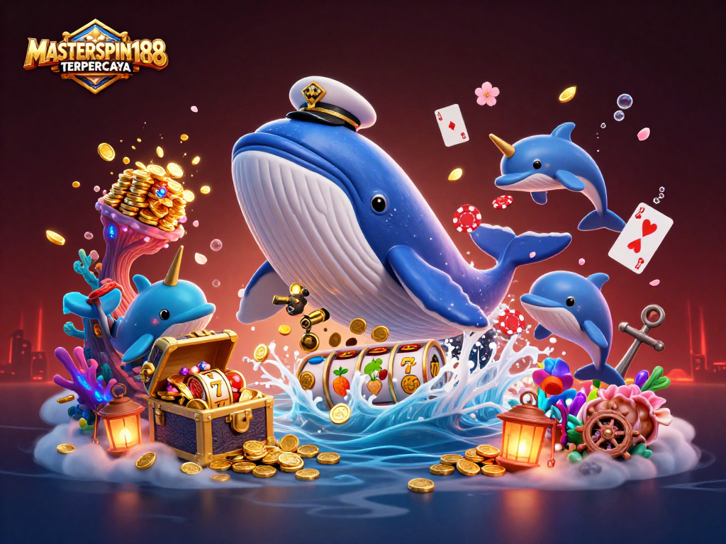 Play poker with playful dolphins at MASTERSPIN188 TERPERCAYA under a sea of casino treasures.