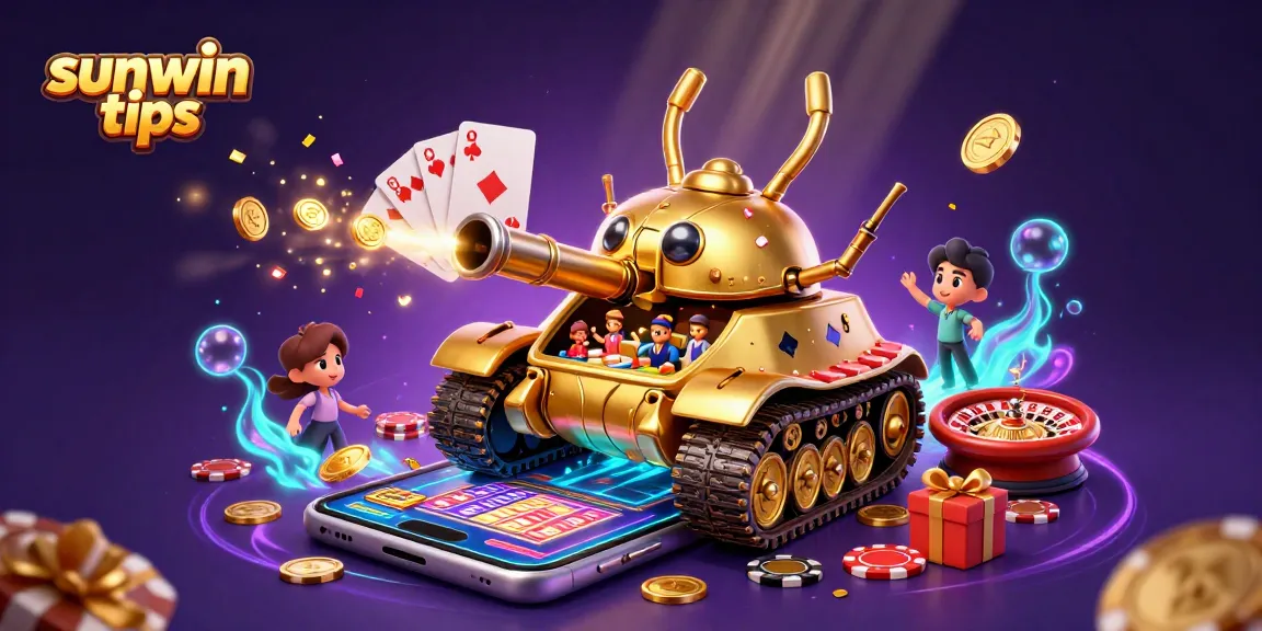 Win big with sunwin tips while enjoying an ultra-detailed casino scene filled with festive elements.