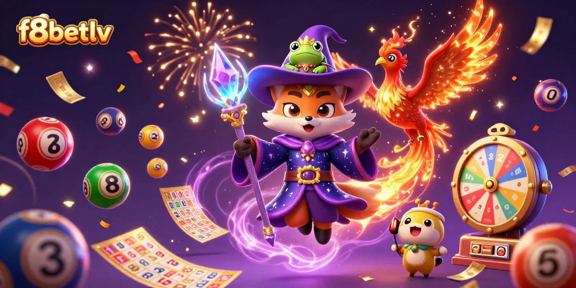 Witness the vivid gaming magic of f8betlv with colorful lottery elements and enchanting characters!
