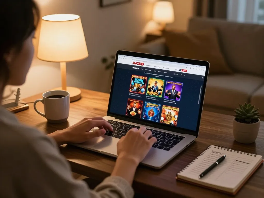 Engaging in LUCK8 online casino gaming from a cozy home setup with strategies