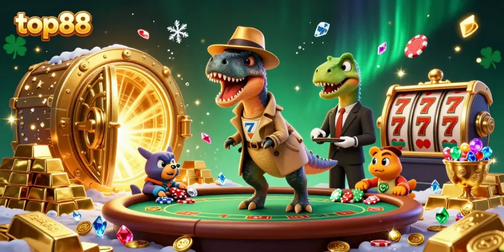 Experience thrilling gameplay with top88 as our velociraptor card counter navigates the blackjack table.