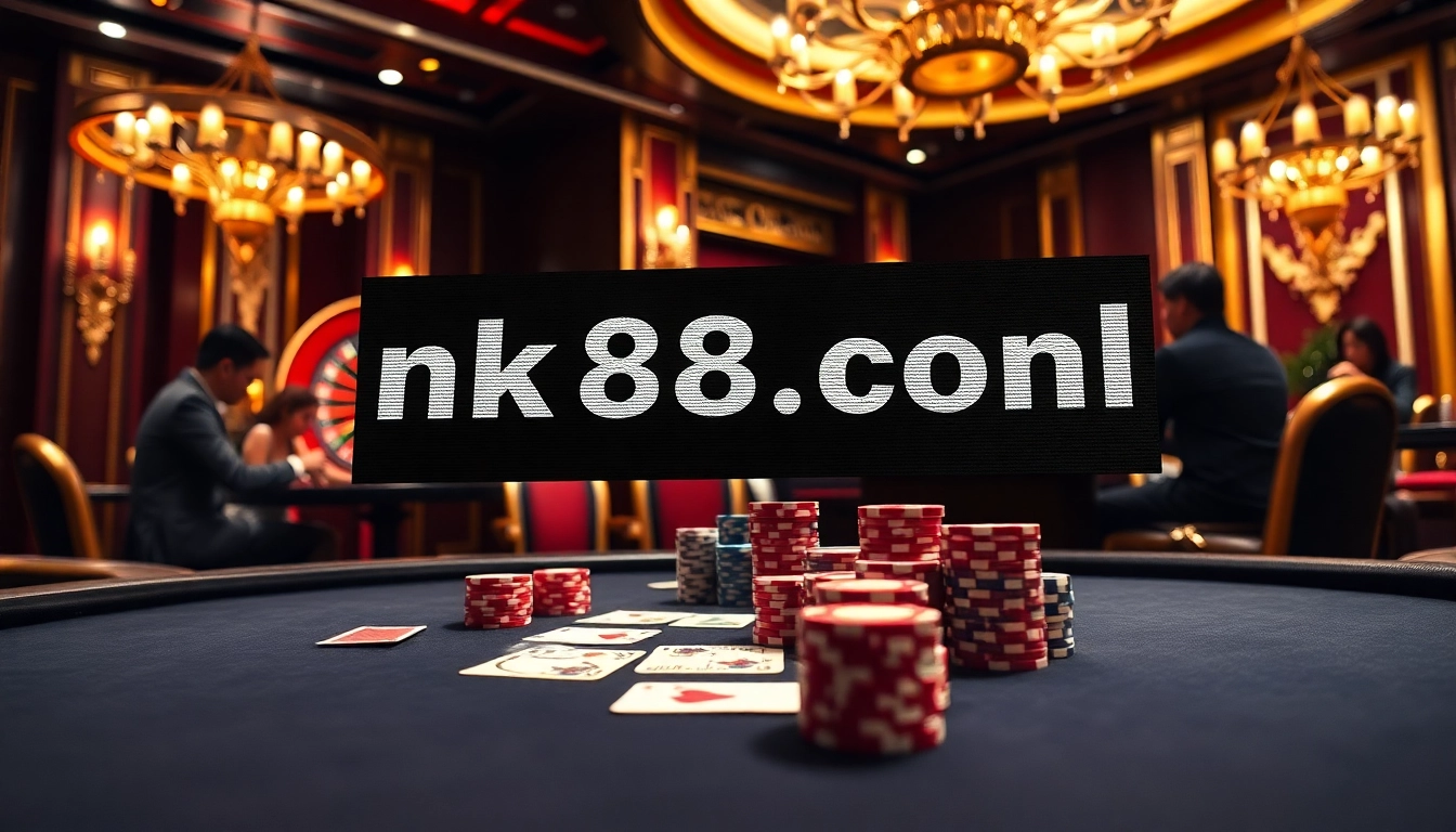 Experience the thrill of casino gaming at https://nk88.onl/ with a vibrant poker scene showcasing excitement and professionalism.