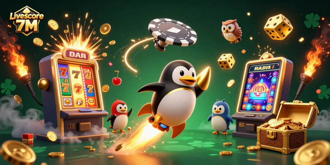 Experience real-time updates with Livescore 7M's exciting casino scene featuring vivid gold and action!