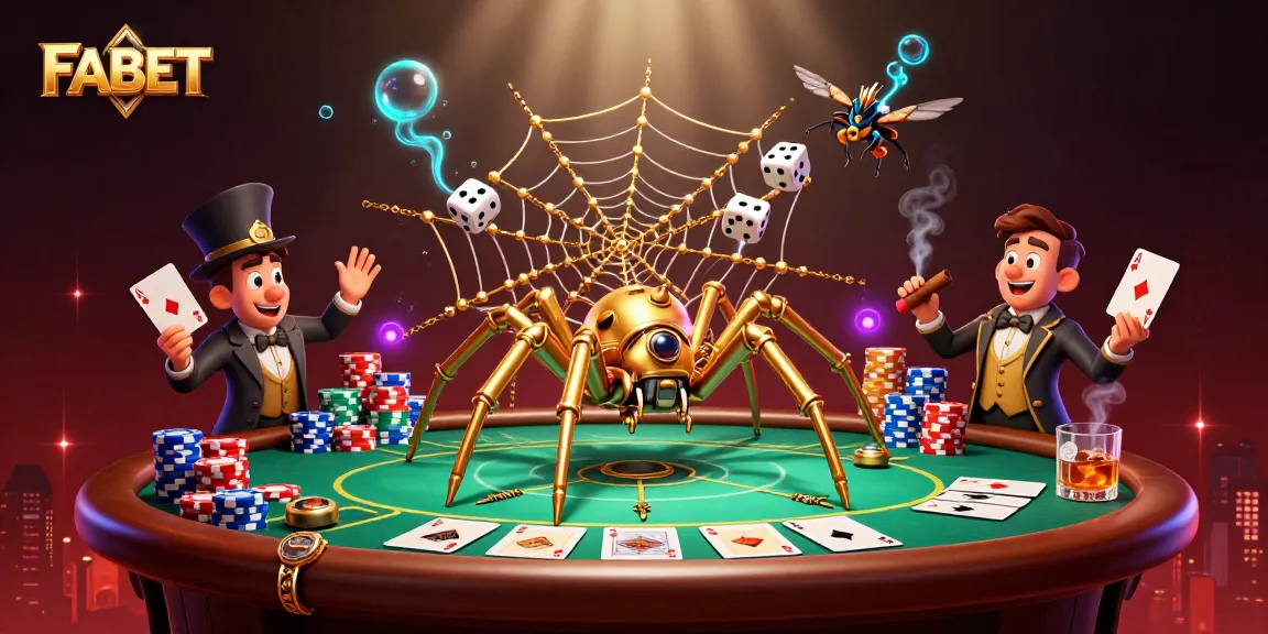 FABET's captivating 3D illustration showcases exciting poker action with steampunk elements.