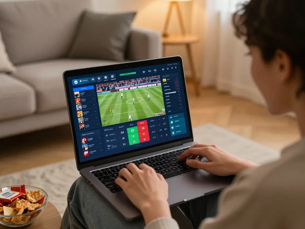 Excited user placing bets on go88 online sports interface during a live game