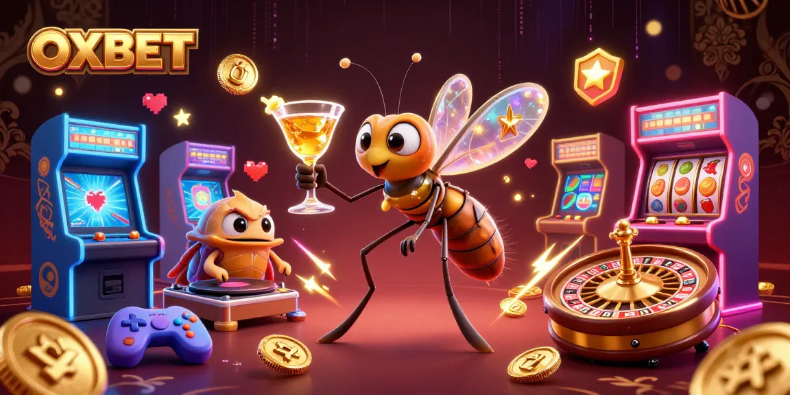 Play with OXBET and enjoy dynamic casino excitement featuring a vibrant 3D scene.