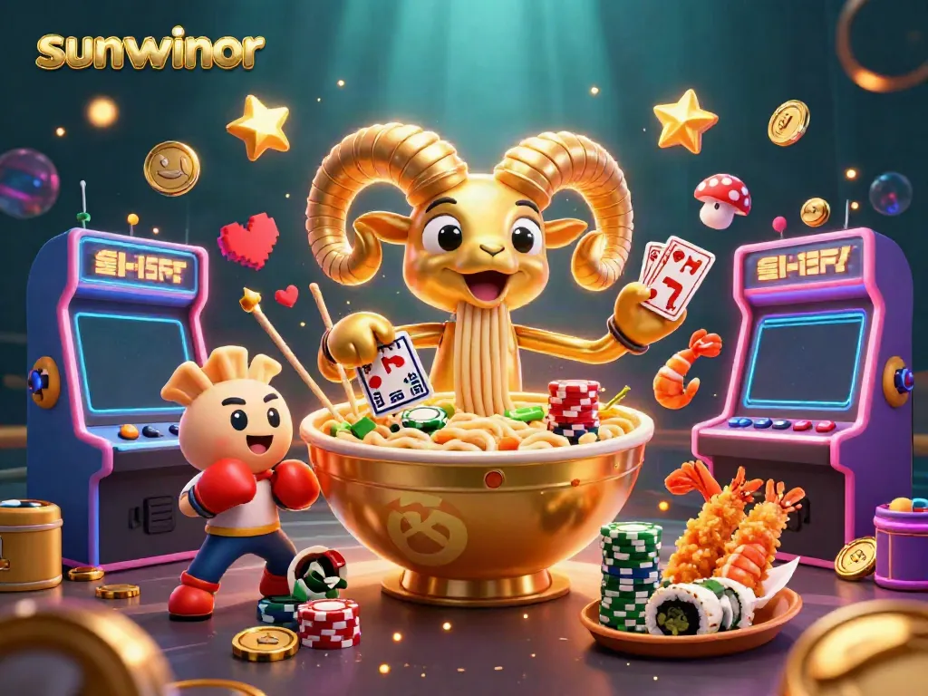 Experience thrilling gameplay with sunwinor's vibrant animated casino scene capturing excitement and winning moments.