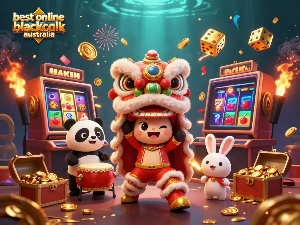 Experience the excitement of the best online blackjack Australia with vibrant 3D characters celebrating wins and jackpots.