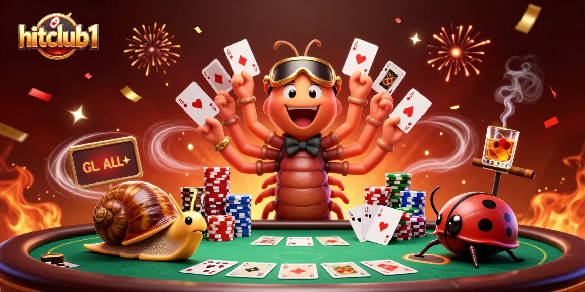 Experience thrilling gameplay at hitclub1 with a dynamic casino scene featuring unique characters and vibrant atmosphere.