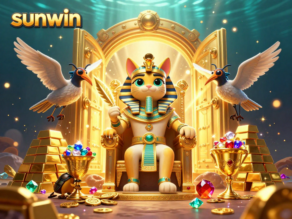 Experience sunwin's captivating Egyptian-themed casino adventure with pharaohs and treasures abound.
