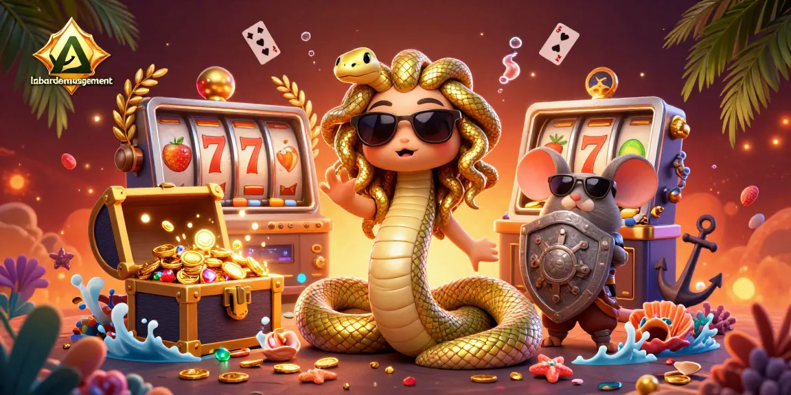 Experience thrilling jackpots with labardemanagement in this vibrant casino-themed illustration.