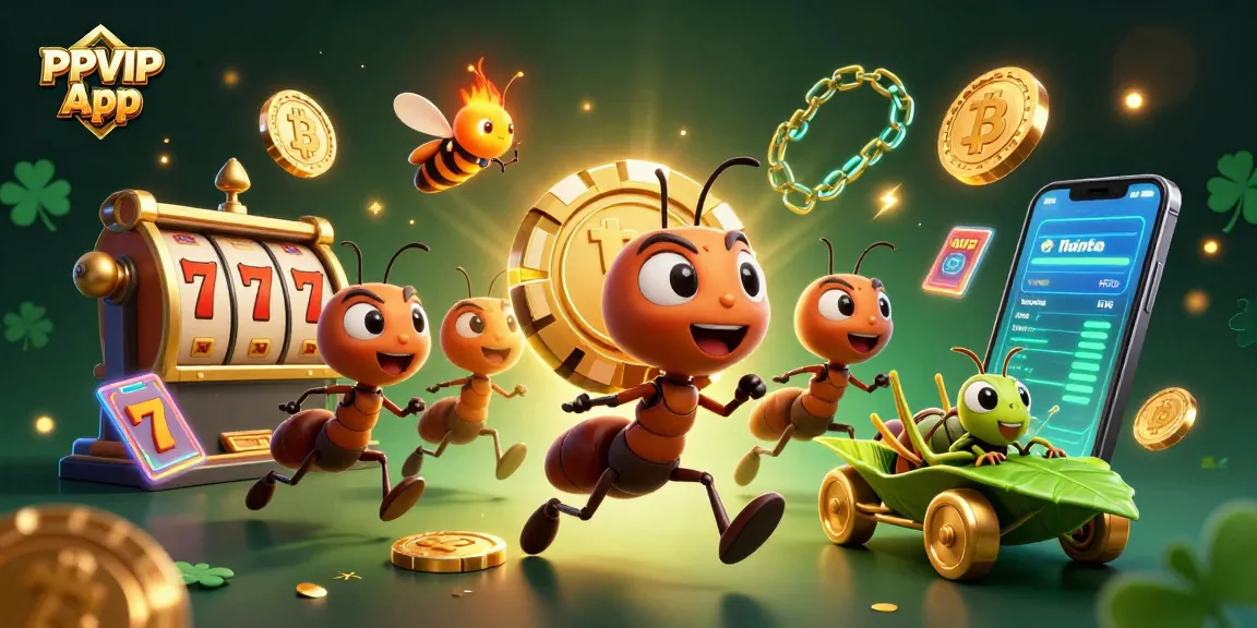 Experience winning strategies with the PPVIP App in this vibrant 3D gambling scene.