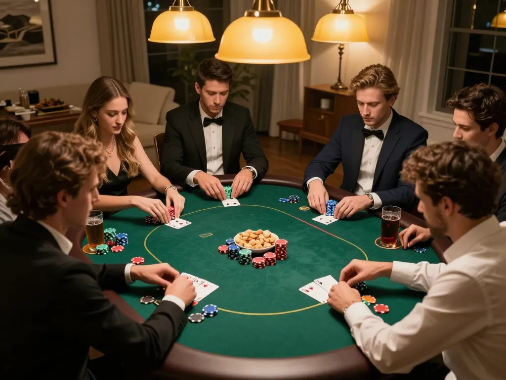 Engaged players enjoying intense gameplay at a fast payout casino Australia home game night.