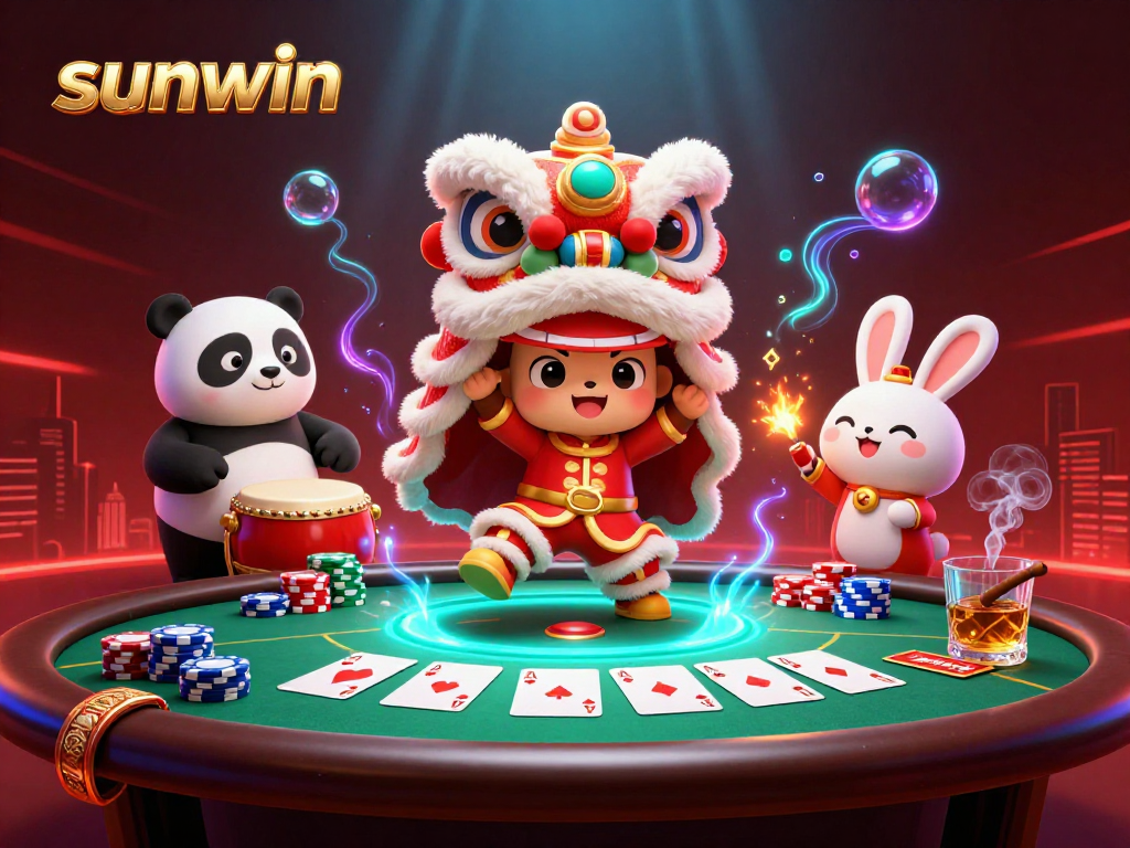 Experience the thrilling sunwin card game with vibrant characters and action-packed details.