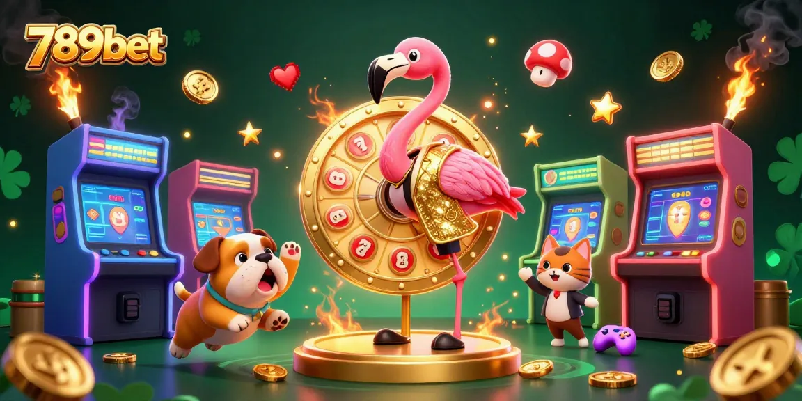 Spin the prize wheel with 789bet's lively characters in a vibrant casino scene