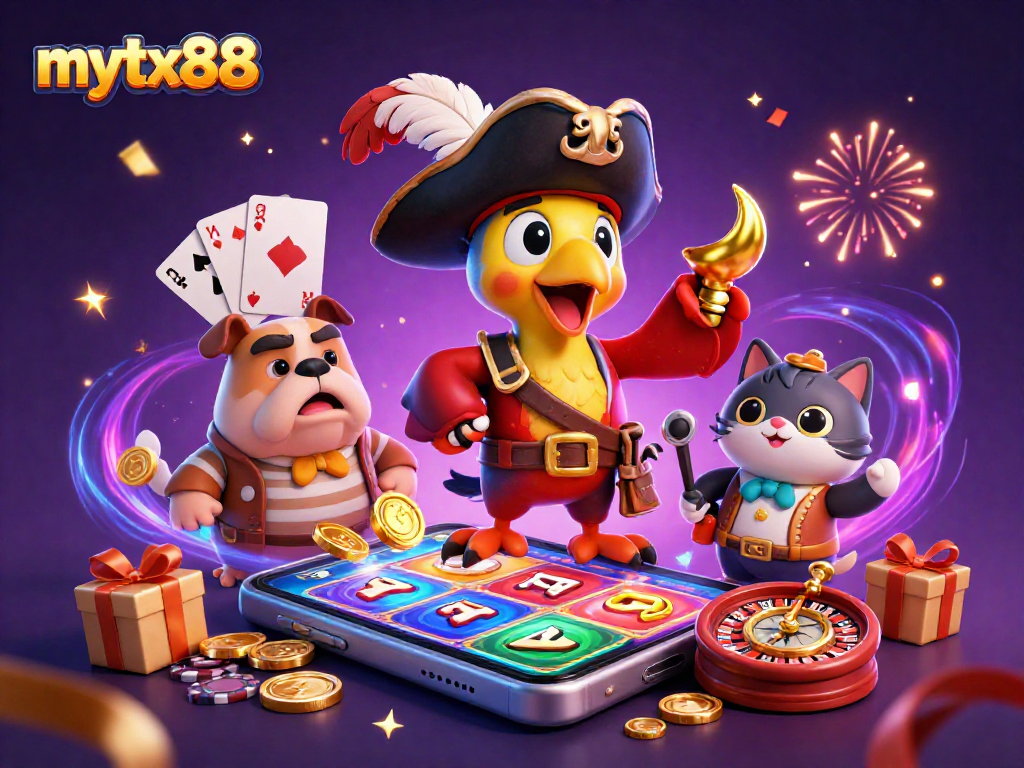Engage in gaming excitement with mytx88 featuring vibrant slot games and festive elements.
