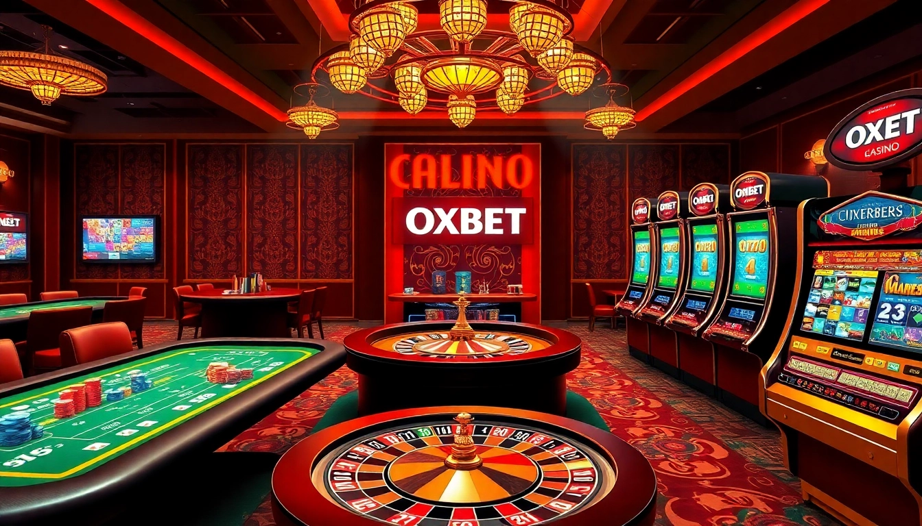 Experience the excitement of OXBET with vibrant casino tables and thrilling game options.