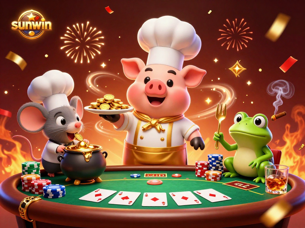 sunwin generates excitement at a casino with vibrant characters and rich elements of gameplay