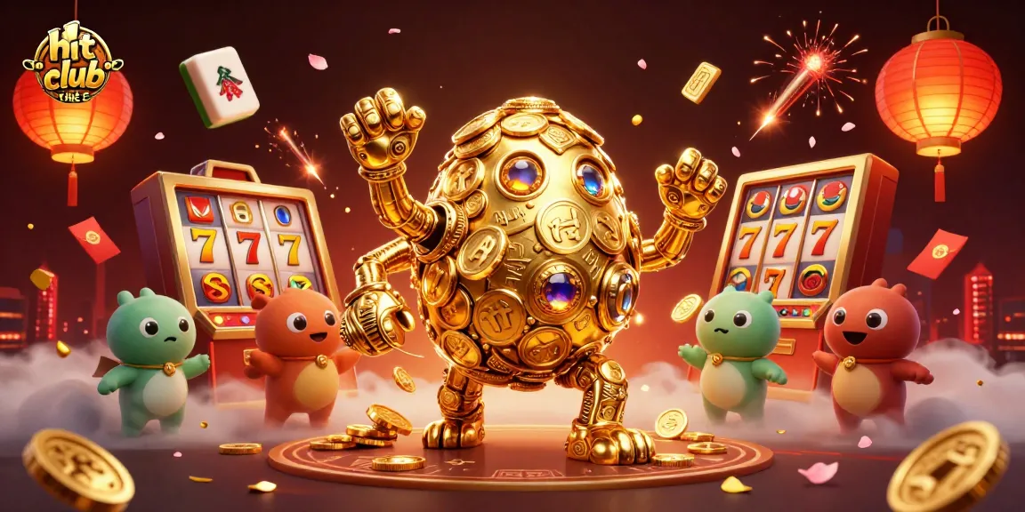 Experience hit club chính thức with an immersive 3D casino golem surrounded by vibrant game elements and jackpots.