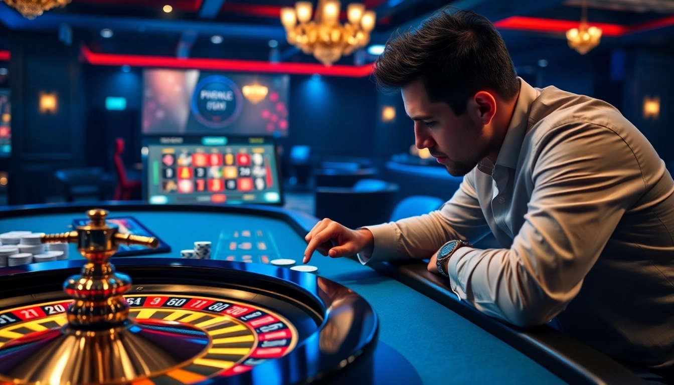 Experience the thrill of RR88 gambling at a luxurious casino table with roulette and betting chips.