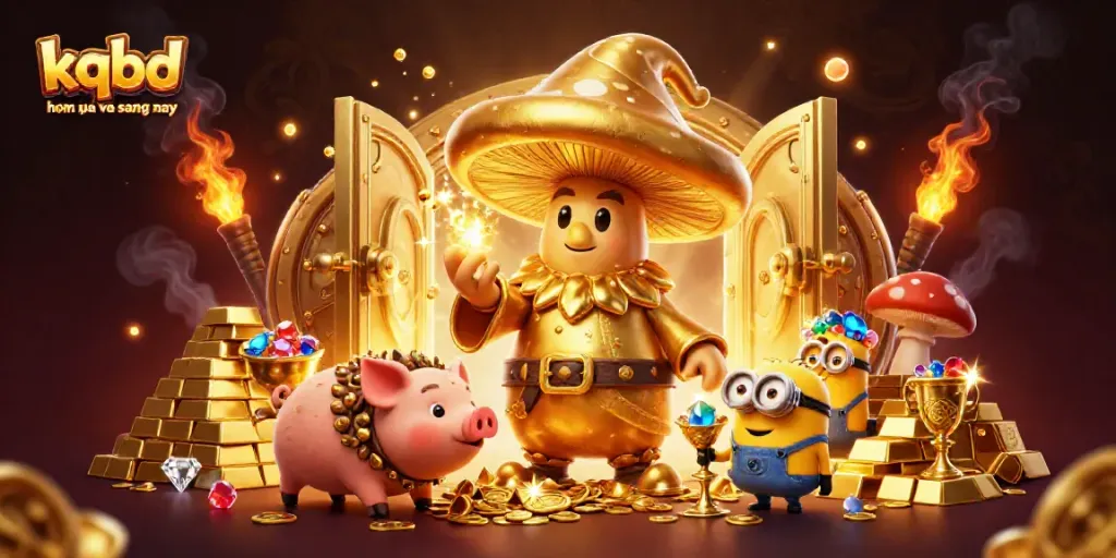 Watch the magical "kqbd hom qua va sang nay" unfold in this vibrant gold-filled scene.