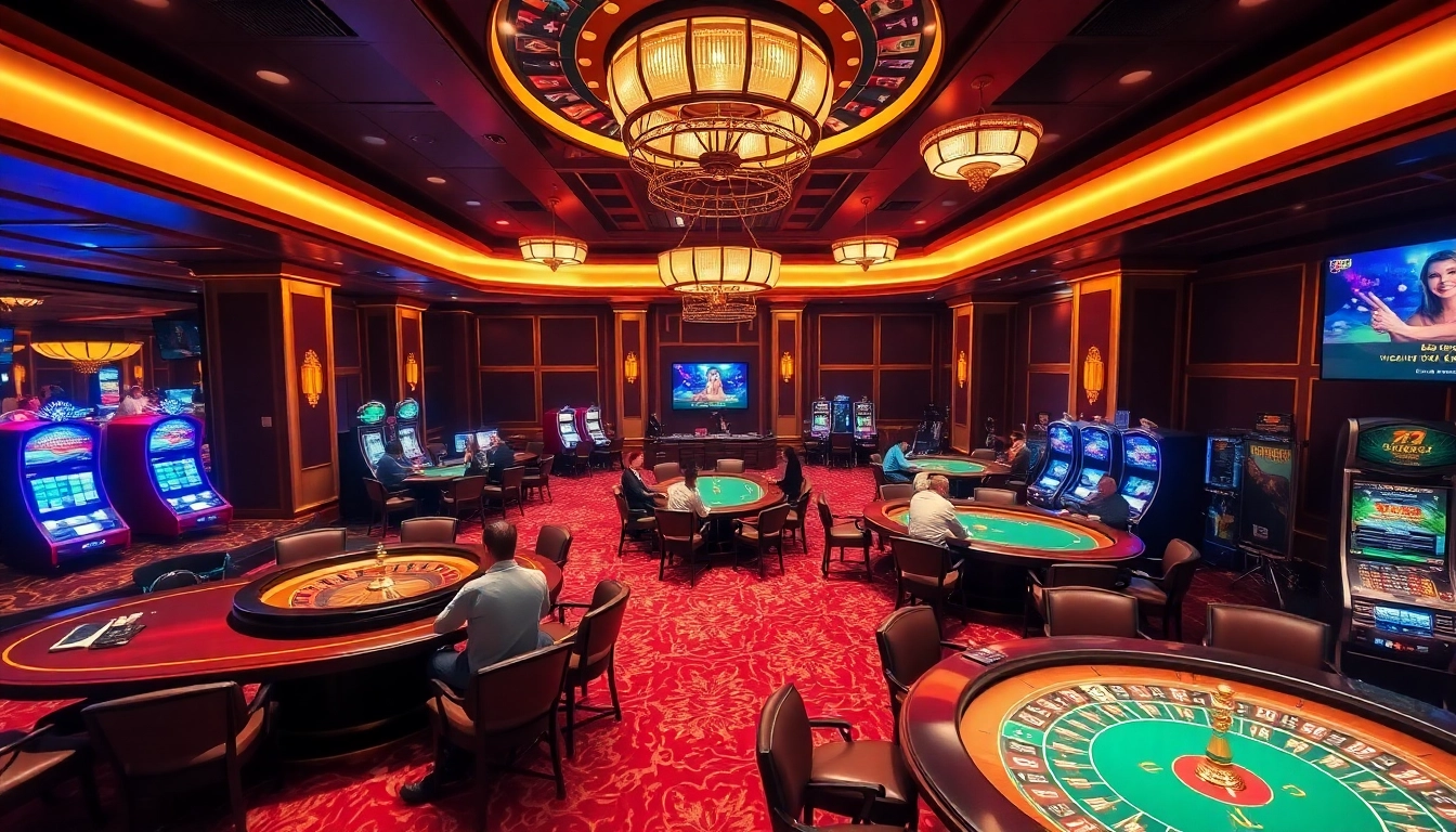 Experience thrilling gameplay at UU88 with vibrant casino tables and lively players.